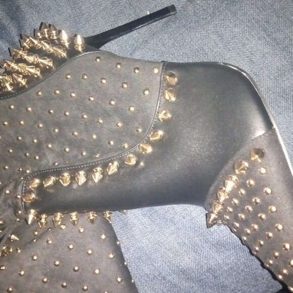 AZALEA WANG " SPITEFUL SPIKES " THIGH HIGH BOOT( BRAND NEW !!!!!!!!!!!!!!!!! - Picture 7 of 7
